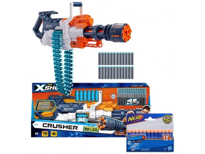 Crusher Minigun Launcher + 12 Nerf šípky