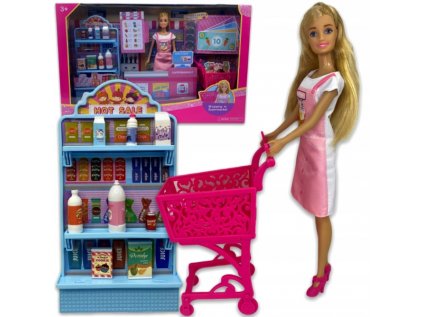 Barbie Supermarket Doll Shop nakupovanie vozíka