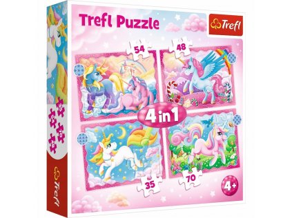 4in1 puzzle. Jednorožec a mágia