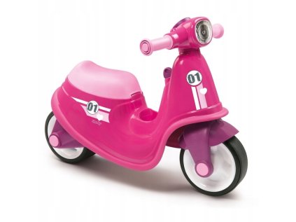 Smoby Pink Scooter Ski Tiché kolesá ružové kolobety