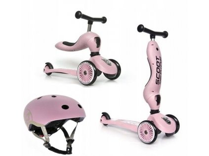 SCOOTANDRIDE Highwaykick1 2v1 -5 rokov Rose + S-M KASK