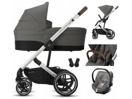 Multifunkčný kočik - 3in1 Trolley Cybex Balios S Lux Silver Frame Aton 5