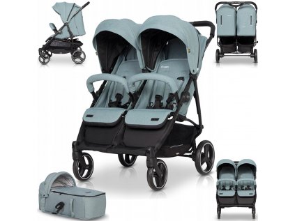 Kočík pre dvojičky - Easygo Domino Twin Trolley Set+ 2in1 Gondola