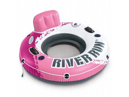 Plavajúce koleso - Ružové plavecké koleso s operadlom 2 rukoväte Intex