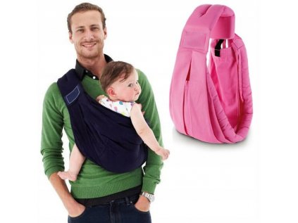 Detský nosič, šatka - Ergonomická šál na nosenie dieťaťa- ružové
