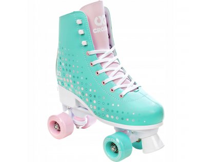 Detské dvojradové korčule - Nastaviteľné kolieskové korčule Croxer Eysa Mint/Pink 31-34
