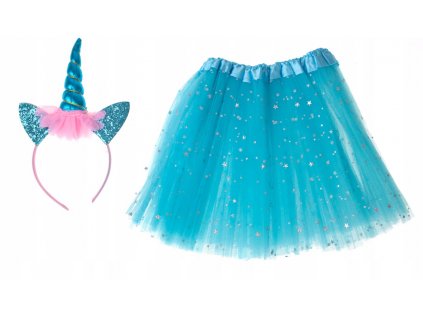 Kostým karnevalový kostým Jednorožec Čelenka + sukňa