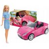 Barbie Doll + Pink Convertible Auto pre bábiky