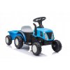 Batériový traktor s modrou príveskou A009