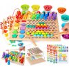 Puzzle drevené bloky rybie gule Montessori