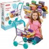 Nákupný vozík pre deti 48 cm +výrobky na potraviny