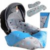 Chránič, vložka do vaničky kočíka - Teplá prikrývka + Swaddle + matrac + vankúš