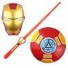 LED žiariaca maska Iron Man meč set 3