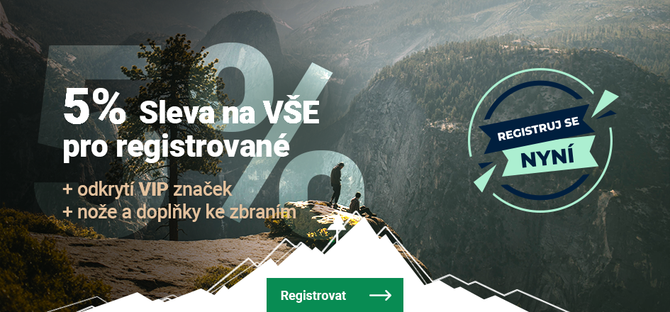 Carousel - 5% sleva po registraci + odhalení VIP značek