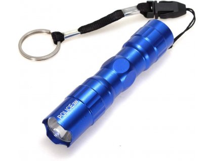 Vodotěsná LED baterka POLICE 3W - modrá