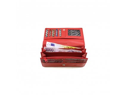 Dámská kožená psaníčková peněženka Arwel 4233­ - červená