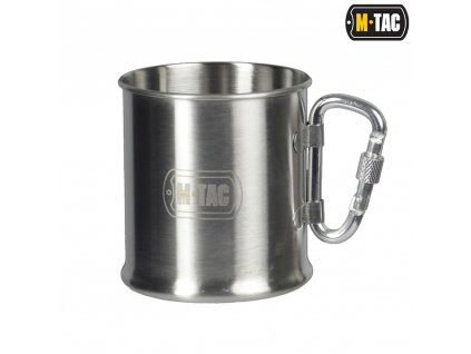 Hrnek s karabinovým uchem M-Tac Mug Carabiner - stříbrný