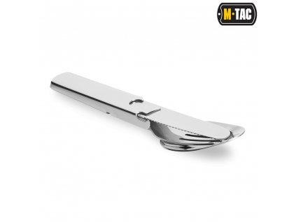 Příbor skládací M-Tac Cutlery Set S - stříbrný