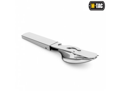 Příbor skládací M-Tac Cutlery Set L - stříbrný