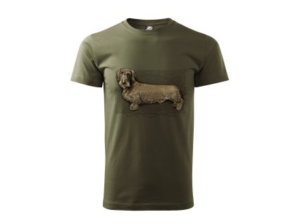 Triko myslivecké Bad Badger Drsnosrstý Jezevčík - olivové, XL (Velikost: XL)