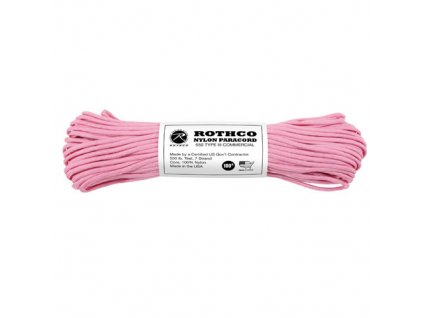 Šňůra PARACORD nylon 550LB 30m 4mm RŮŽOVÁ