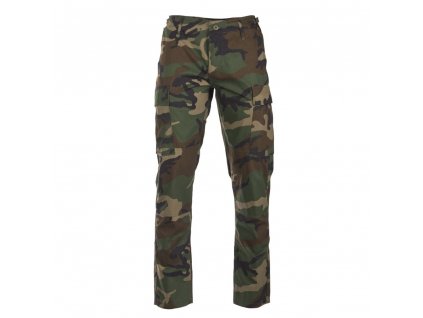 Kalhoty US BDU SLIM FIT polní rip-stop WOODLAND