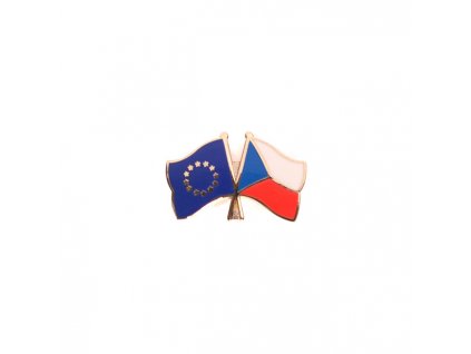 Odznak vlající vlajky přátelství ČR x EU