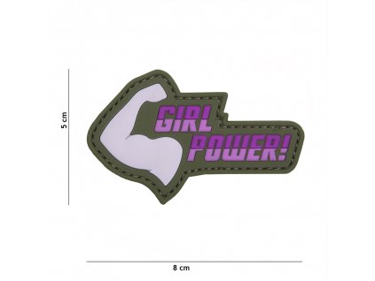 Gumová nášivka 101 Inc nápis Girl Power