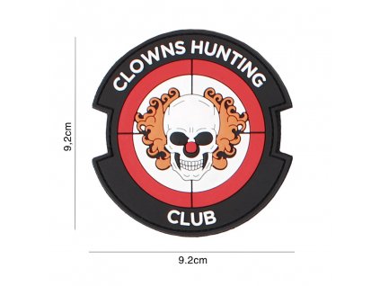 Gumová nášivka 101 Inc nápis Clown Hunting Club
