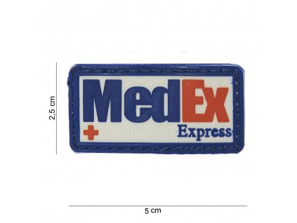 Gumová nášivka 101 Inc nápis MedEx Express