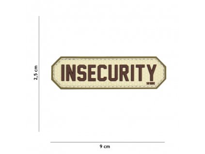 Gumová nášivka 101 Inc nápis Insecurity