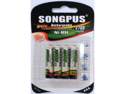 Nabíjecí baterie Songpus 2700 mAh AAA 4ks