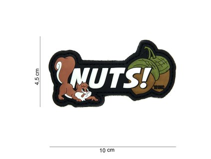 Gumová nášivka 101 Inc nápis Nuts!