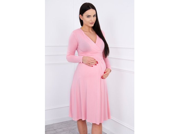 Šaty po kolená s dlhým rukávom 23