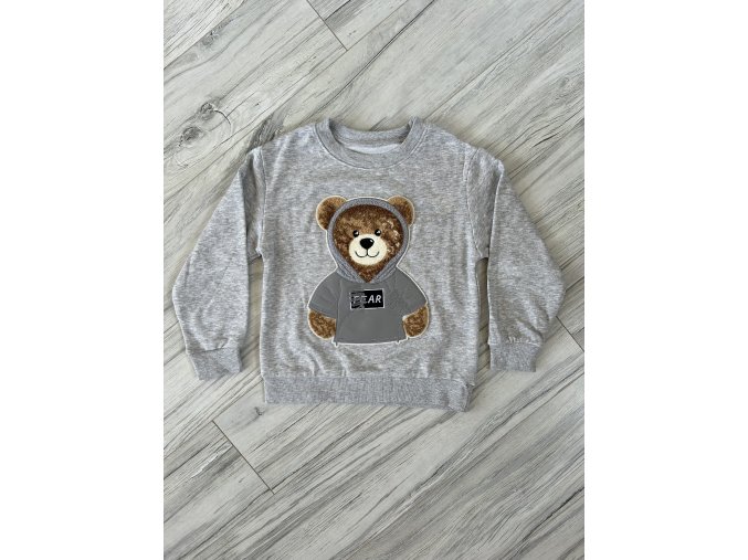 Mikina Teddy Bear - šedá