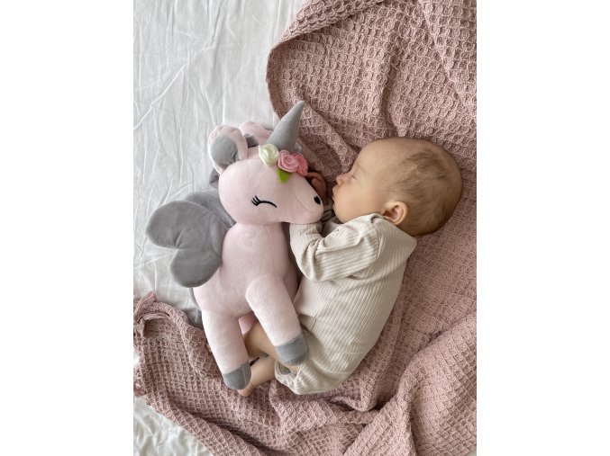 Plyšový jednorožec ružová L 1