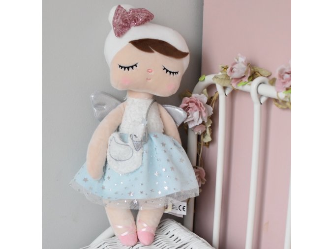 Metoo bábika Angel s kabelkou, 38 cm