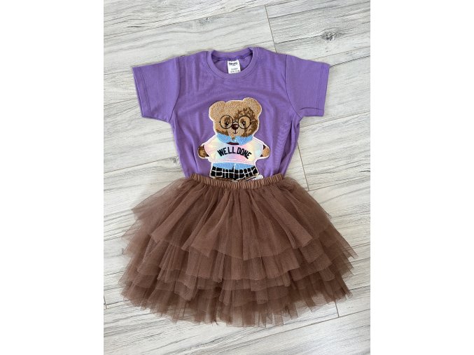 Tričko Teddy well done purple