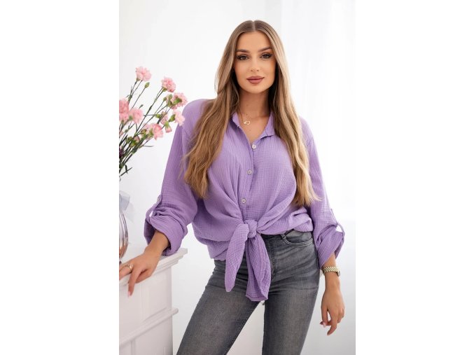 Oversize mušelínová košeľa Nell fialka 30841 3 kópia