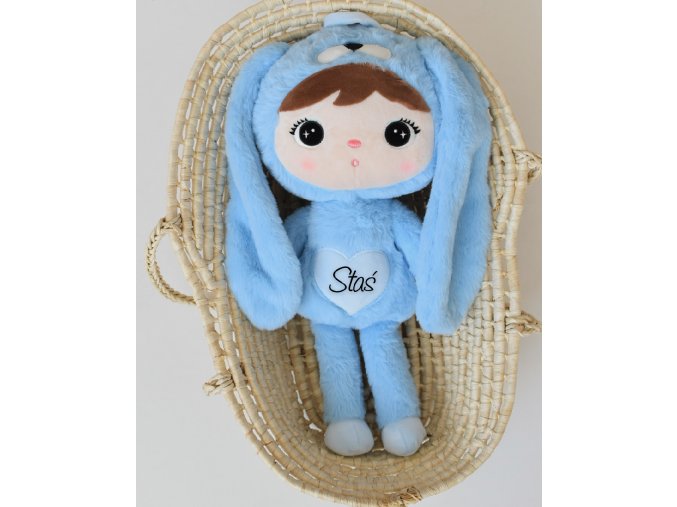 Metoo bábika Zajačik modrý, 50 cm 2