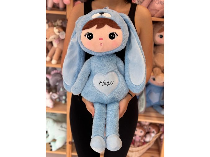 Metoo bábika Zajačik modrý, 70 cm