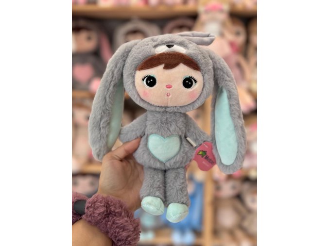 Metoo bábika Zajačik sivá:mäta, 30 cm 5