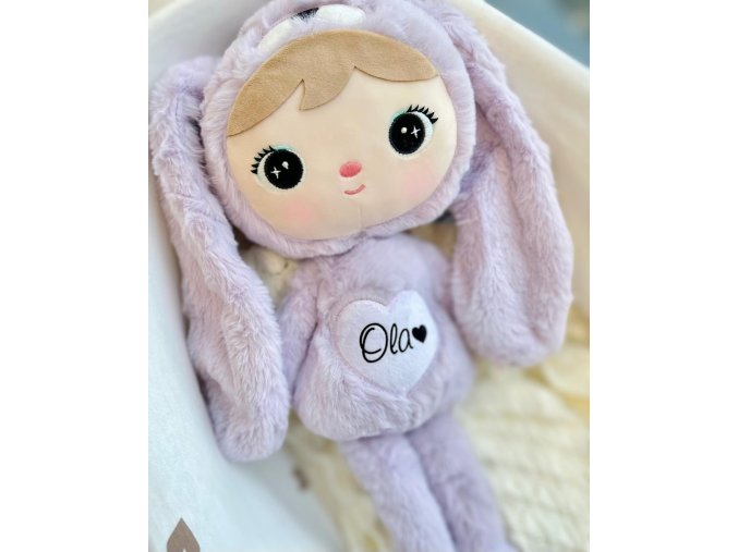 Metoo bábika Zajačik fialový, 50 cm 10