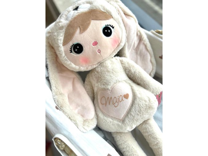 Metoo bábika Zajačik béžový, 70 cm 1
