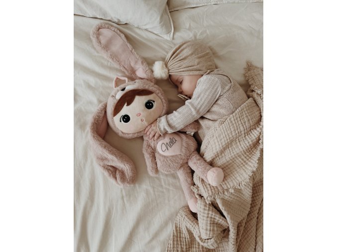 Metoo bábika Zajačik svetloružový 7