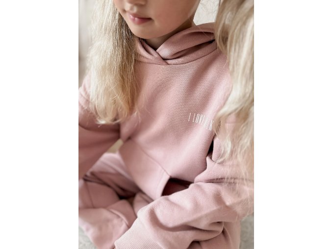Detská mikina púdrová ružová 1 kópia