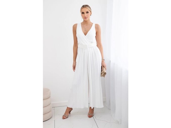 Plisovaný overal Herriet ecru 28985 1 kópia