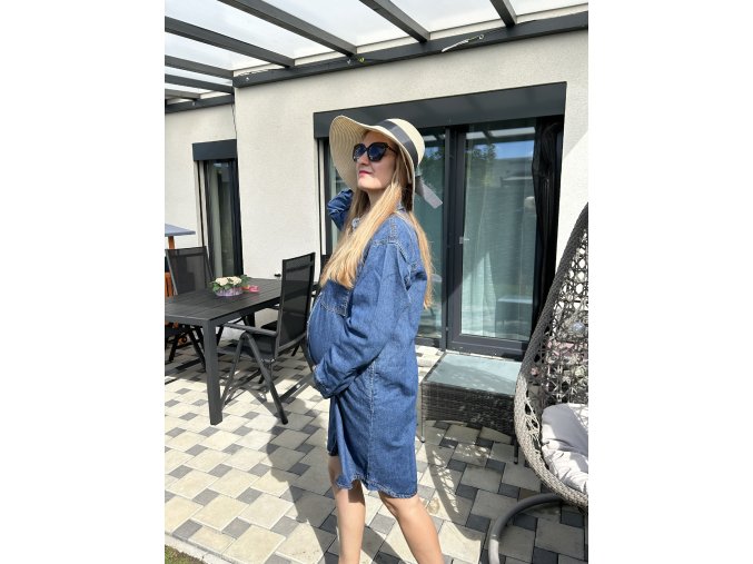 Tmavomodré džínsové šaty 1746