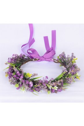 Venček do vlasov boho purple 1