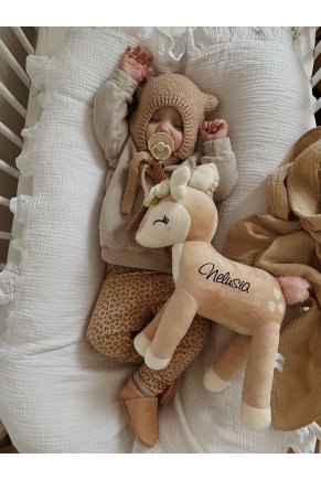 Plyšový jelenček s venčekom biela 35 cm 7